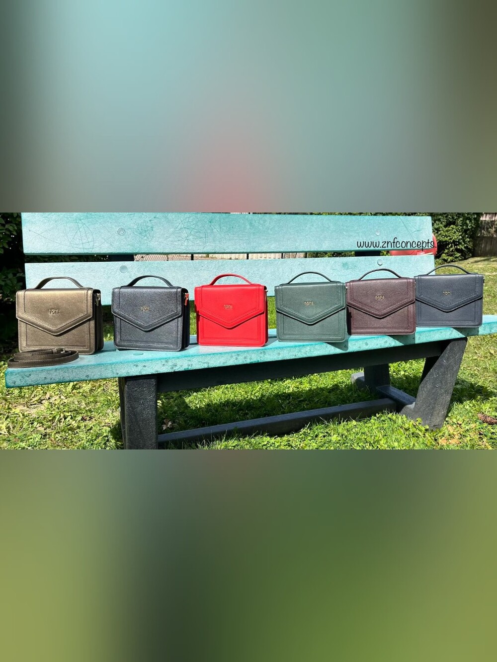 Leather Crossbody Bag, Envelope Style.